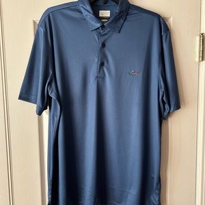 Men’s as new, blue, premium Play Dry golf polo by Greg Norman, men’s Large
